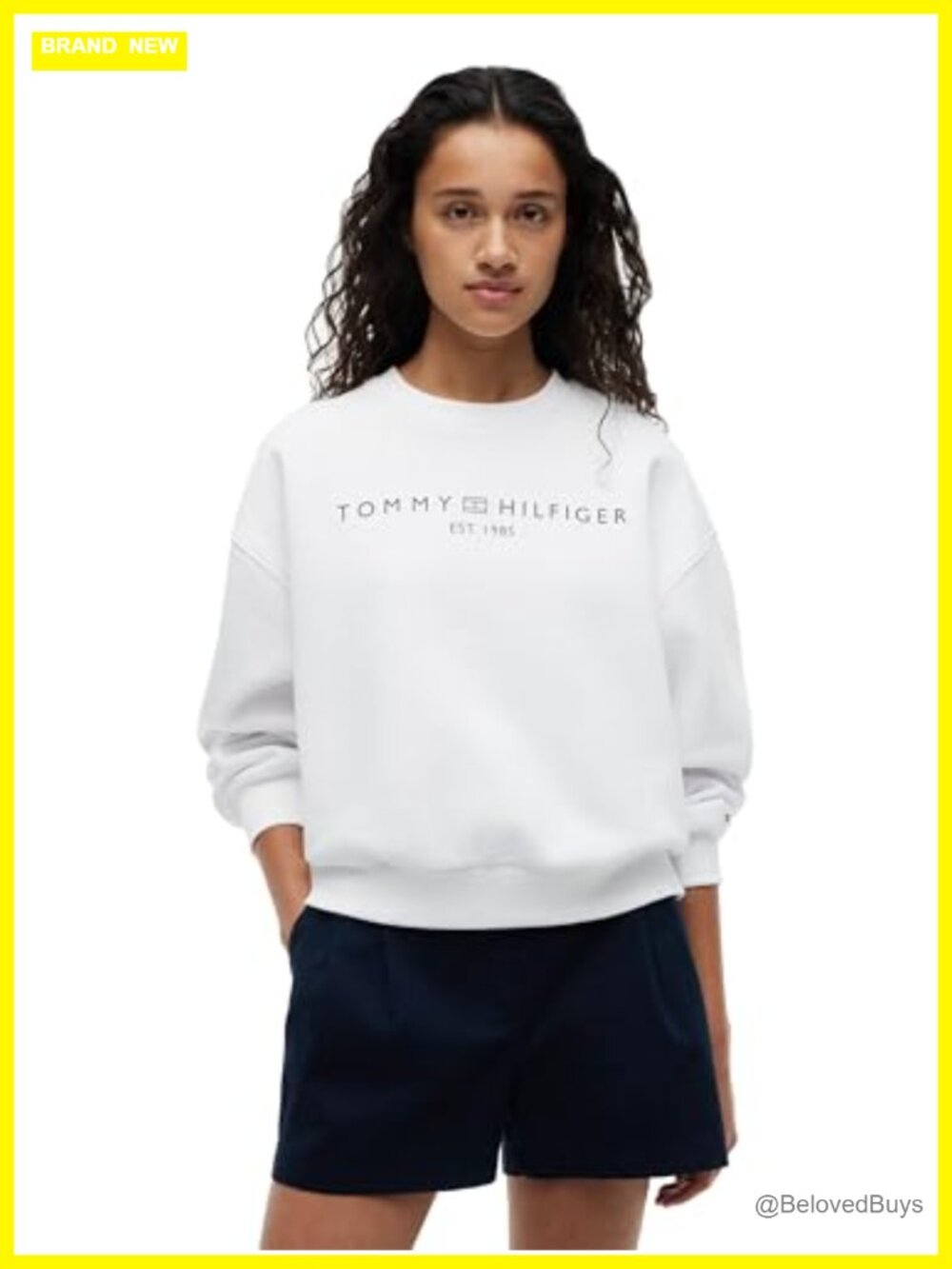 Medium Weight Crew Neck Sweatshirt Pullover Relaxed Fit Long Sleeve